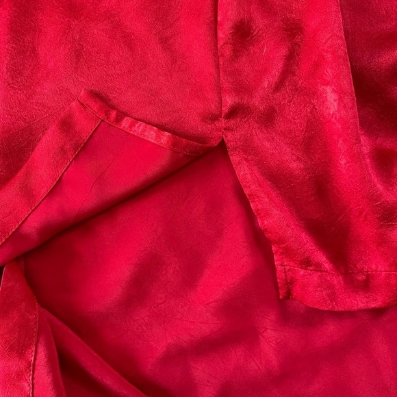 Delicates Red Long Sleeves Nightgown Top, size: XL - Picture 11 of 11